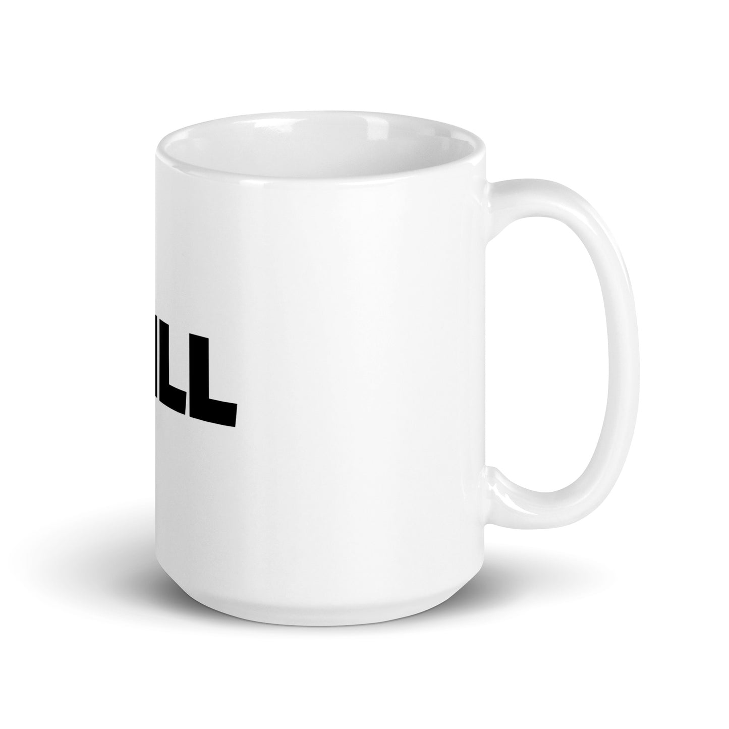 SPILL White Glossy Mug