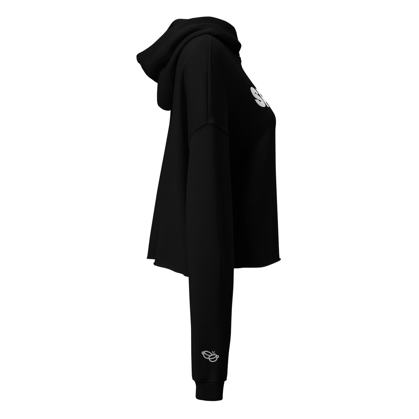 SPILL Crop All-Gender Hoodie with Embroidered Wrist