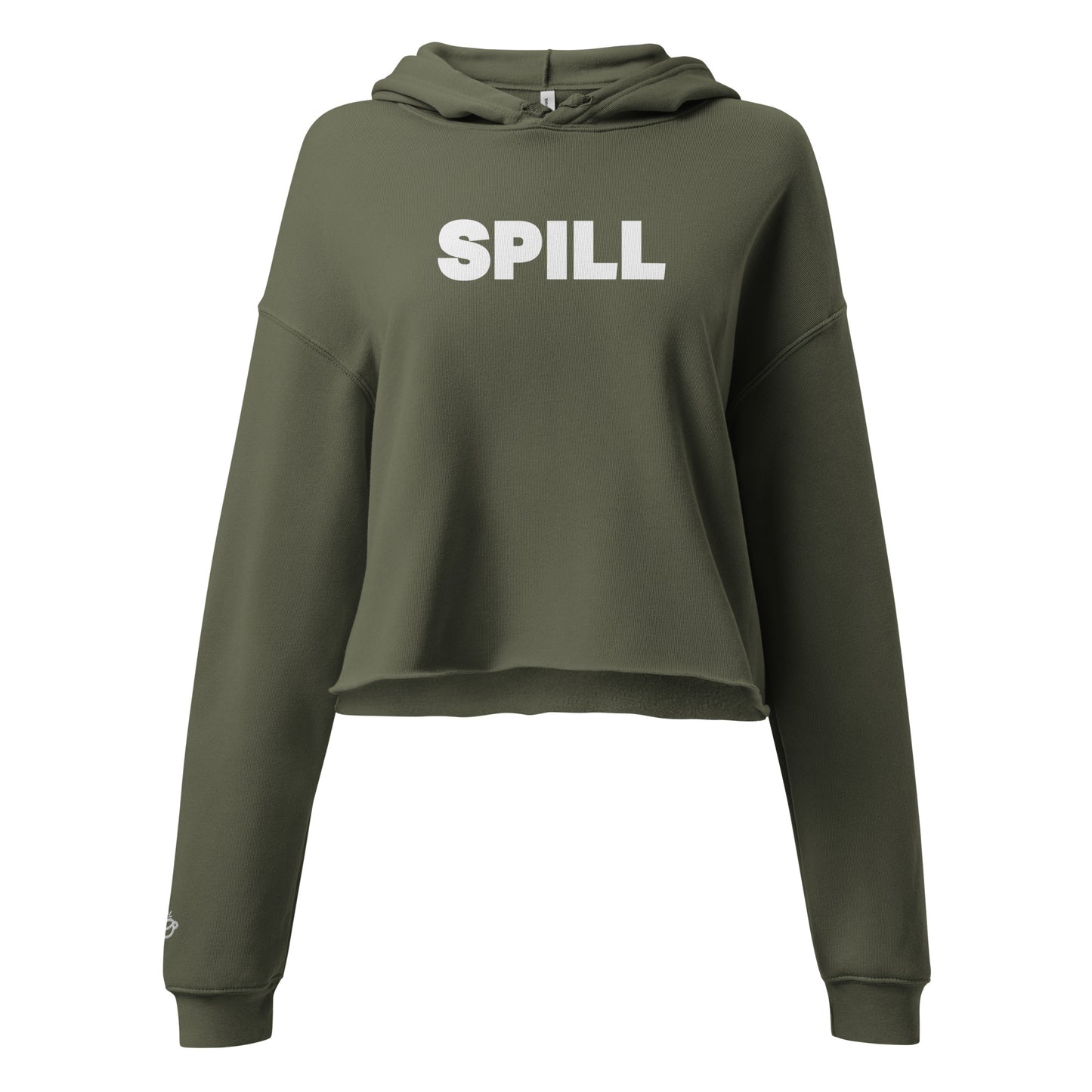 SPILL Crop All-Gender Hoodie with Embroidered Wrist