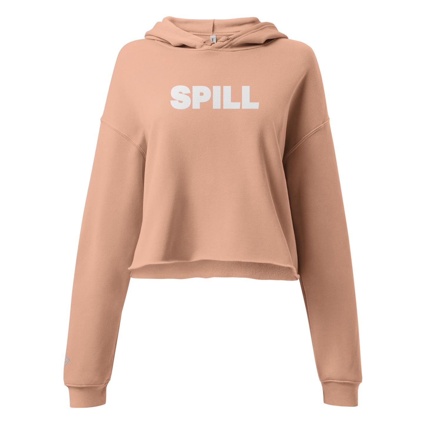 SPILL Crop All-Gender Hoodie with Embroidered Wrist