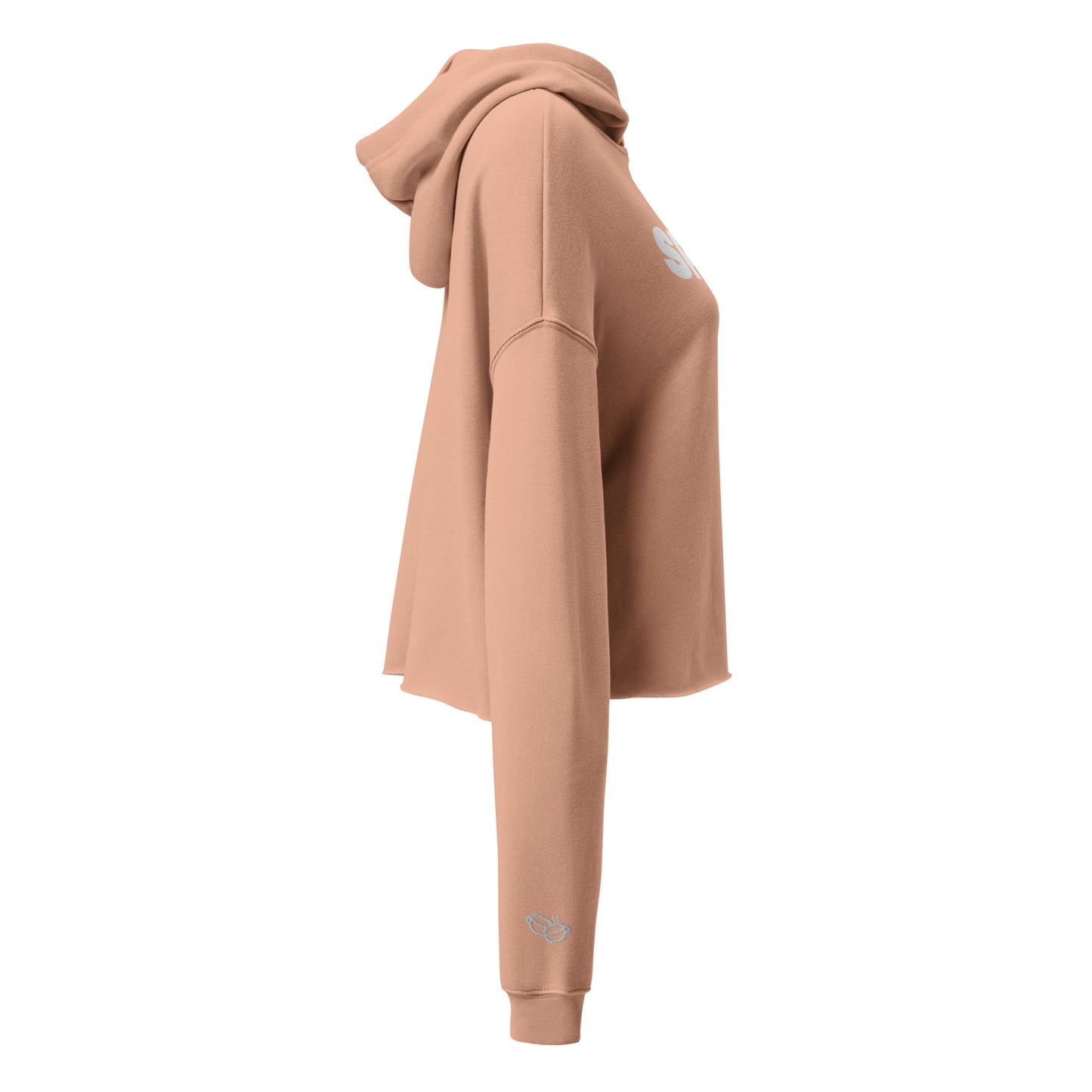 SPILL Crop All-Gender Hoodie with Embroidered Wrist
