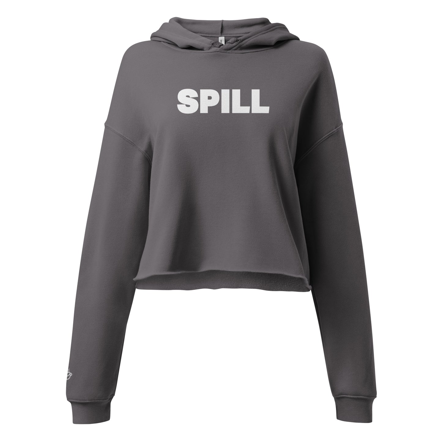 SPILL Crop All-Gender Hoodie with Embroidered Wrist