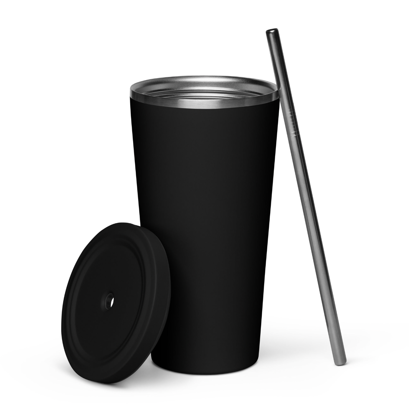 Insulated Stainless Steel Tumbler With Straw