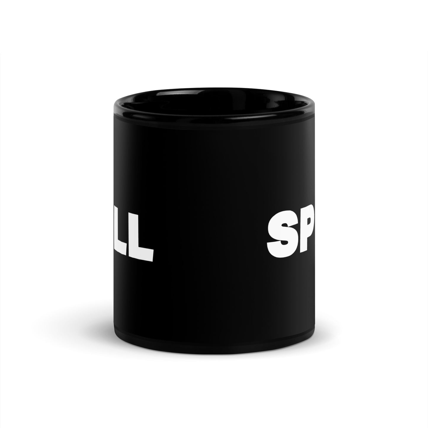 SPILL Black Glossy Mug