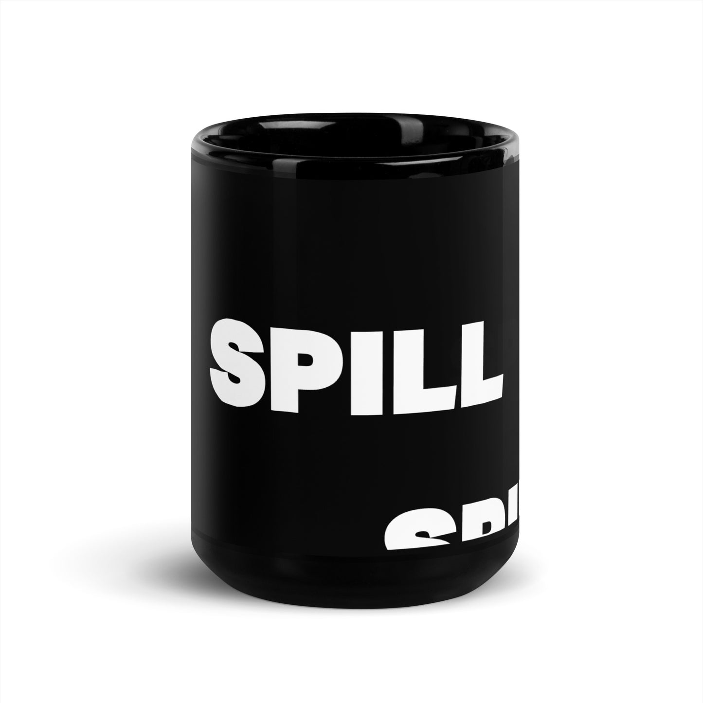 SPILL Black Glossy Mug