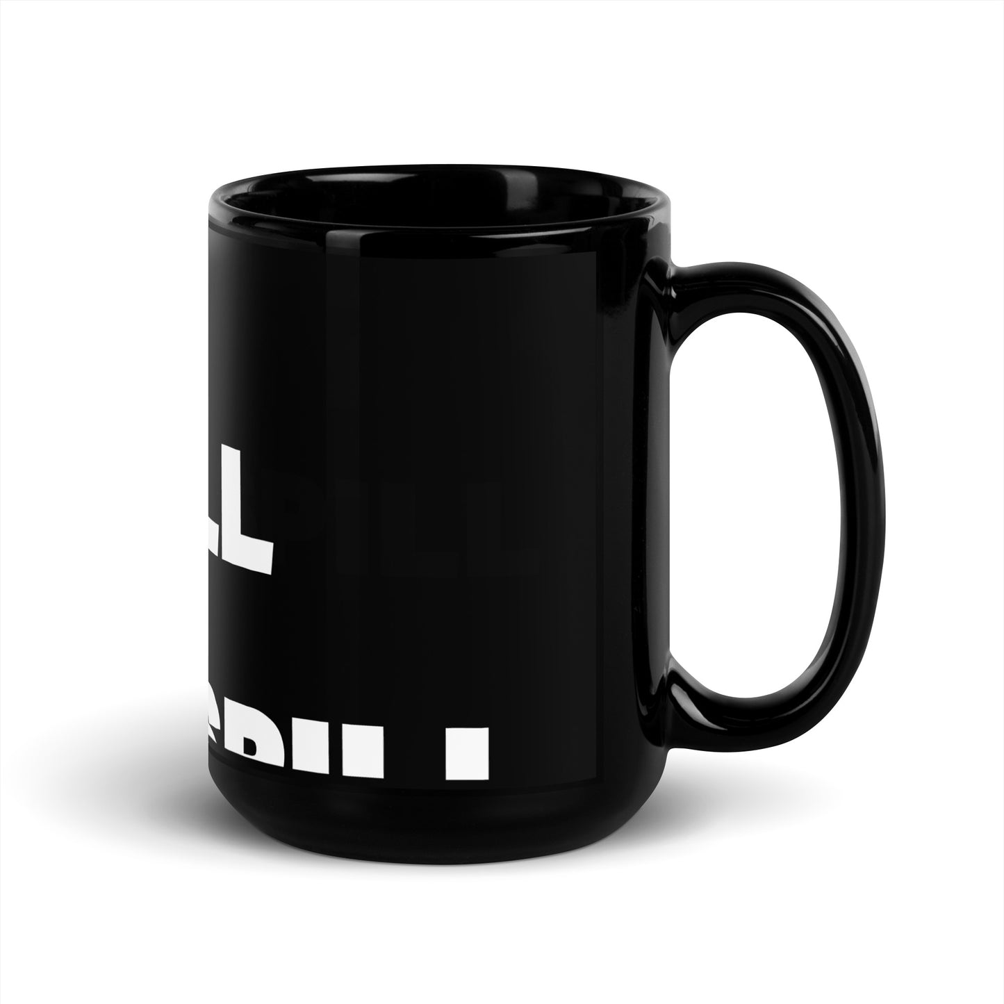 SPILL Black Glossy Mug