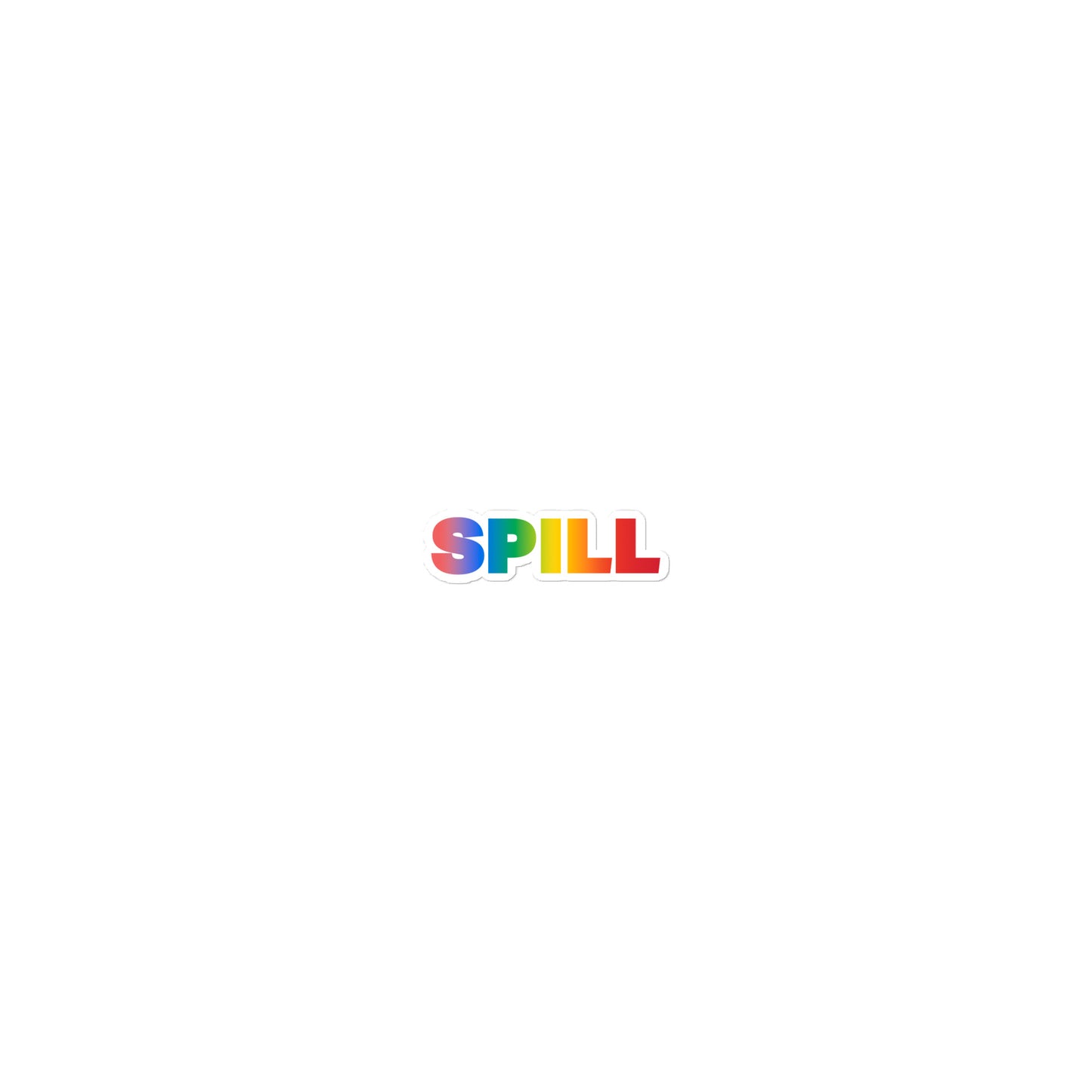 SPILL Pride Bubble-free stickers