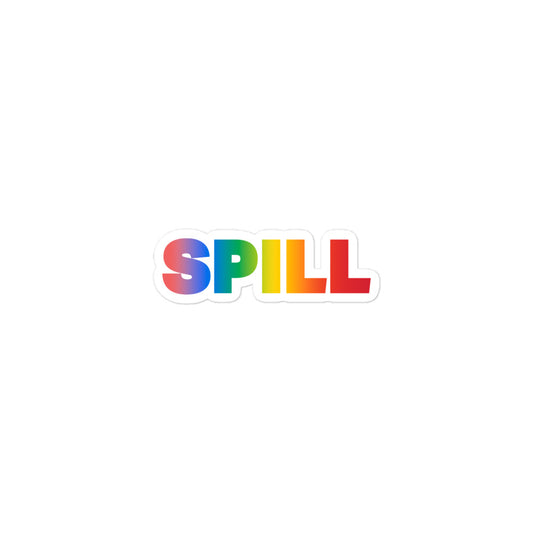 SPILL Pride Bubble-free stickers