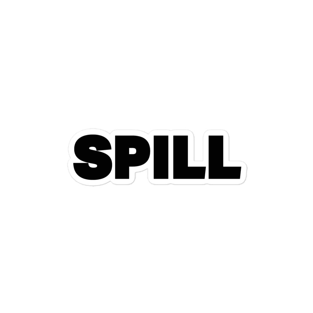 SPILL Bubble-free stickers