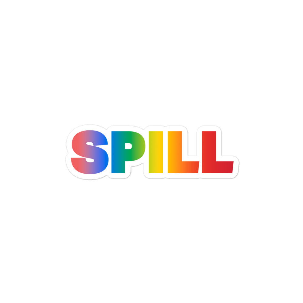 SPILL Pride Bubble-free stickers