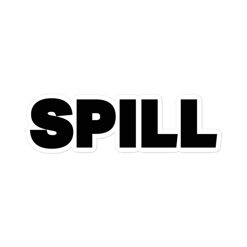 SPILL Bubble-free stickers