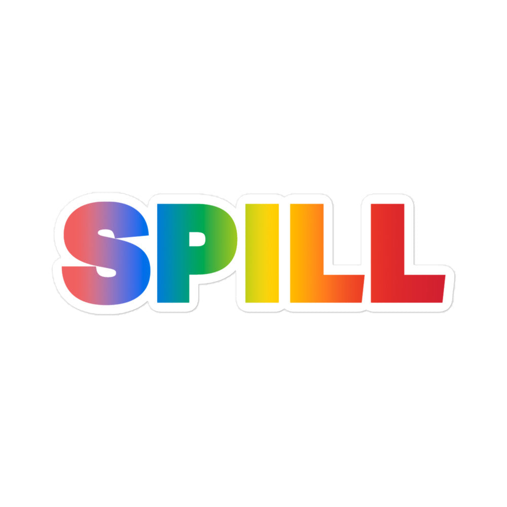 SPILL Pride Bubble-free stickers