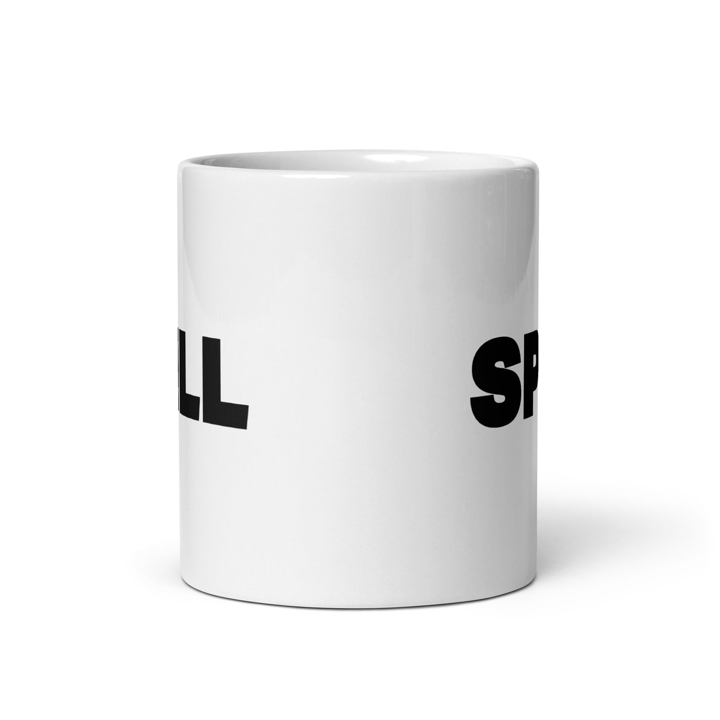 SPILL White Glossy Mug