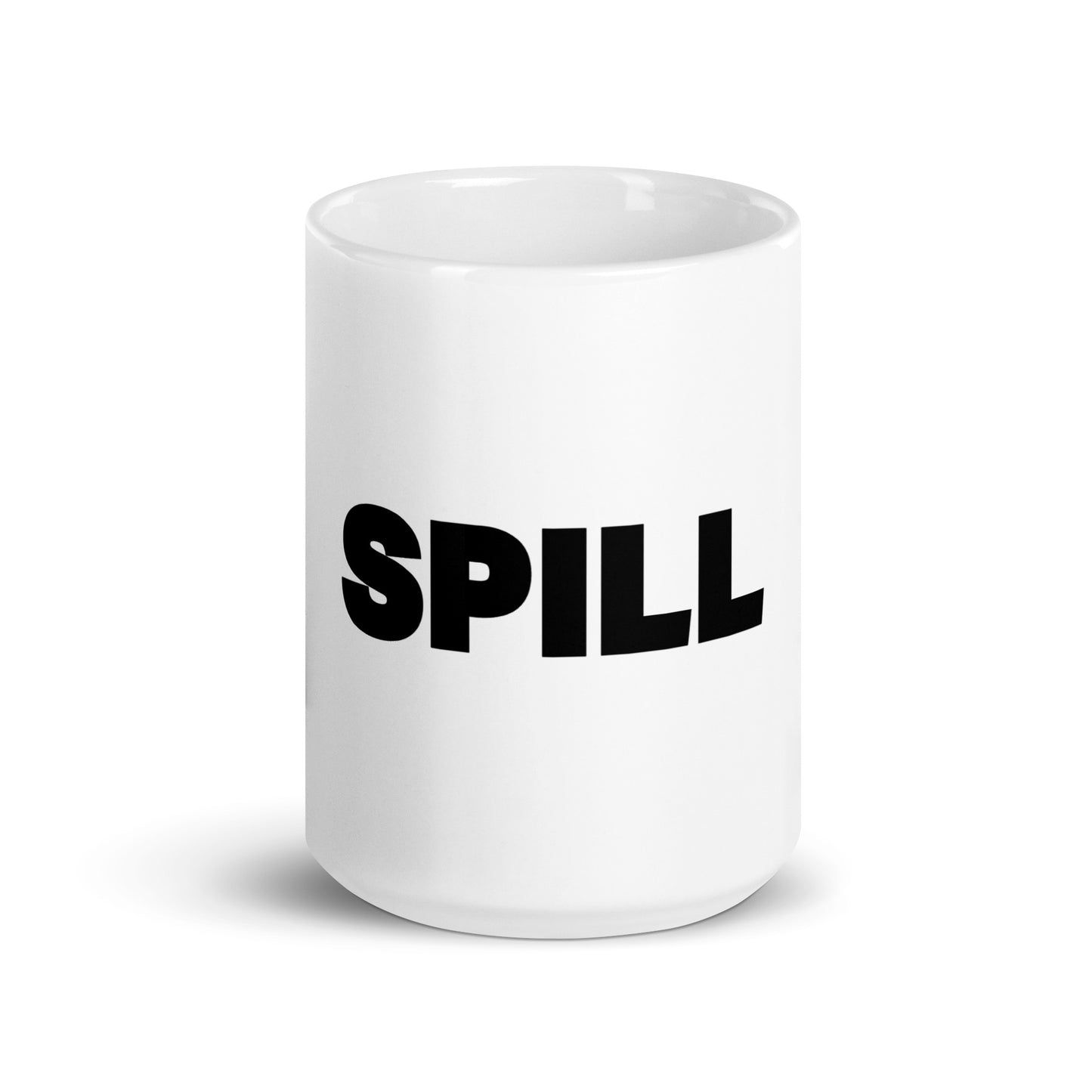 SPILL White Glossy Mug