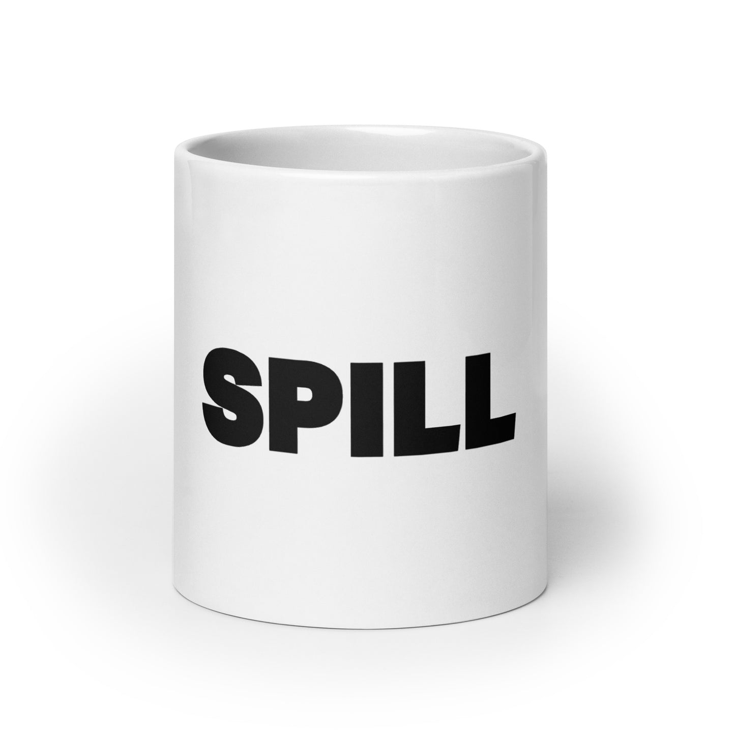 SPILL White Glossy Mug