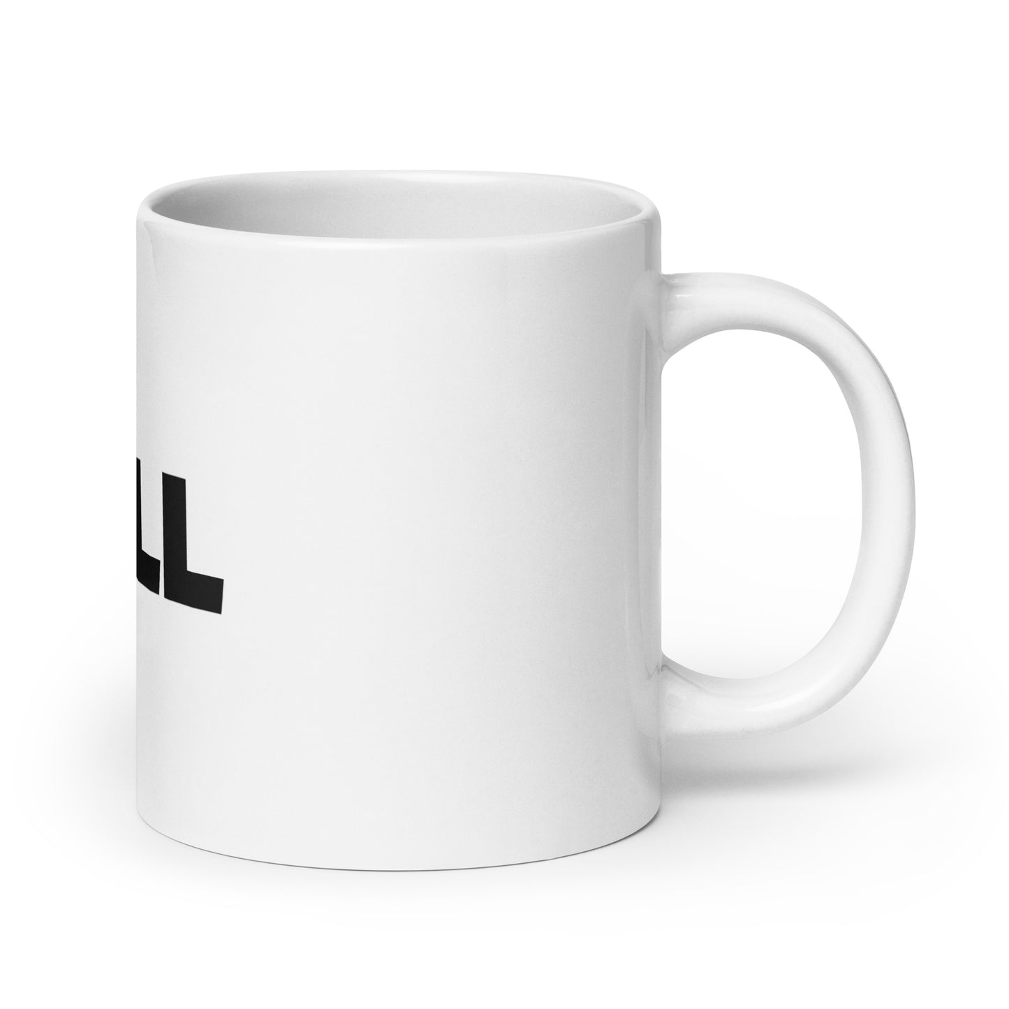 SPILL White Glossy Mug